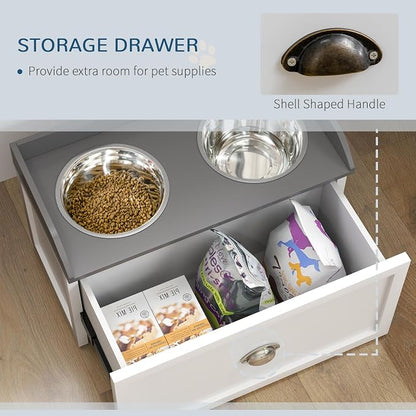 PawHut Large Elevated Dog Bowls - Image 4