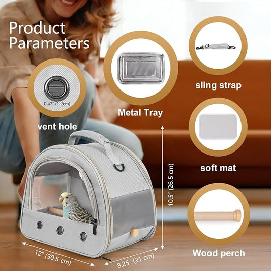 halinfer Small Bird Travel Carrier - Image 2