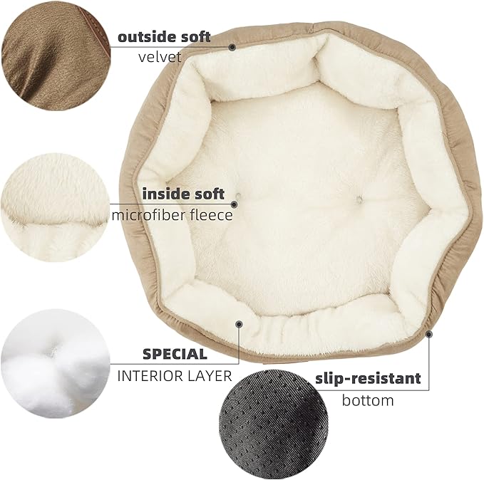 Asvin Medium Dog Bed for Medium Dogs, Cat Beds for Indoor Cats, Pet Bed for - Image 4