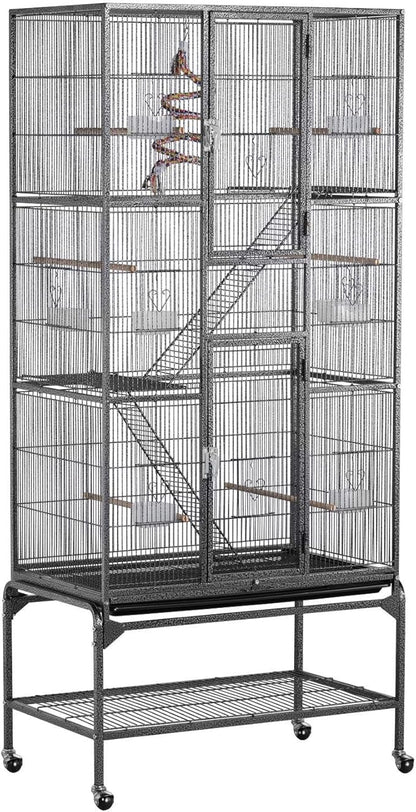 Yaheetech 69-Inch Extra Large Wrought Iron 3 Levels Ferret Chinchilla Sugar by Yaheetech