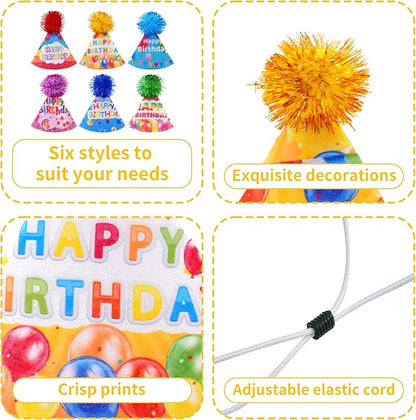 6pcs/Pack Dog Birthday Hats Party Hats - Image 3