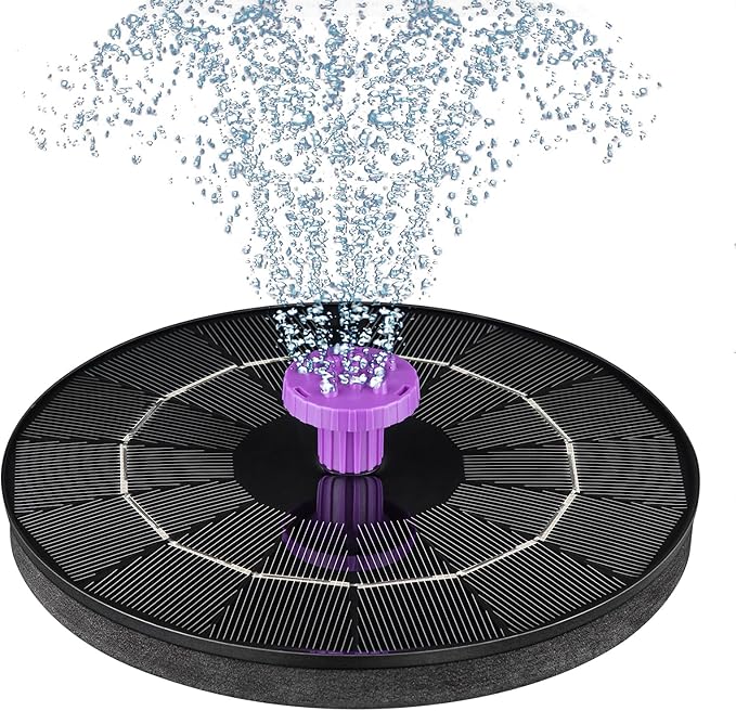 3.5W Solar Bird Bath Fountain Pump, Solar Powered Water Pump, Outdoor Water by SEIRMEP
