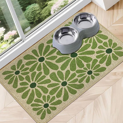 SHIYUE Dog Food Mats for Floors, Absorbent Cat Bowl for Food and Water by LovingLifeGifts