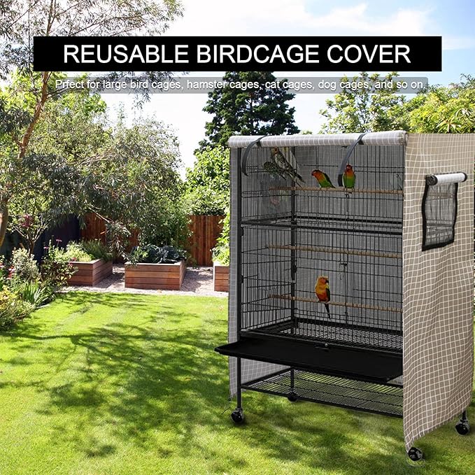 Ymiko Birdcage Cover Universal Windproof Cage Cover - Image 3