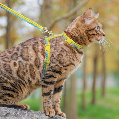 PUPTECK Adjustable Cat Harness and Leash Set Escape Proof Kitten Strap Collar - Image 7