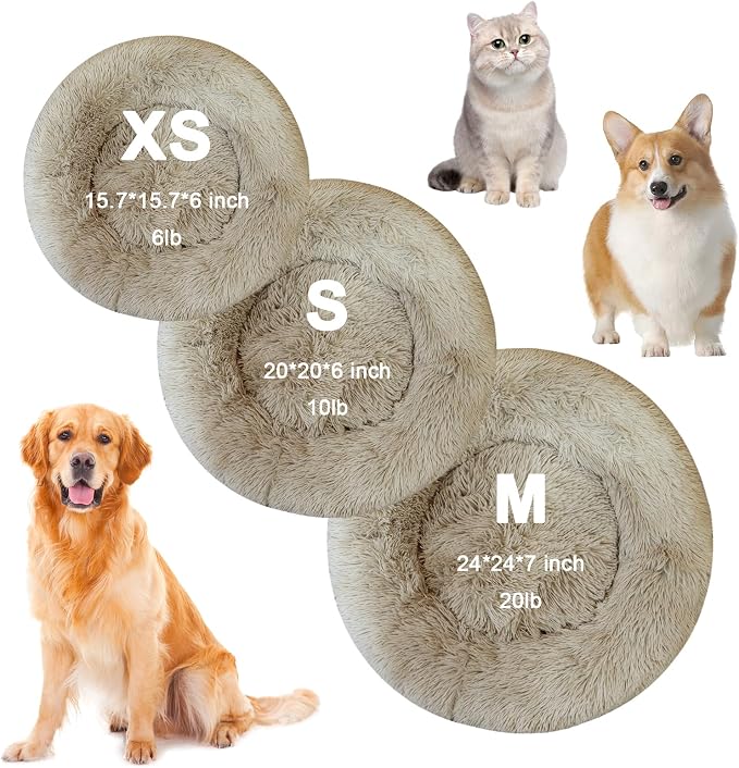 Cat Beds for Indoor Cats, 15.7 Inch Small Cats Beds, Washable-Round Pet Bed for - Image 4