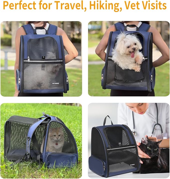 Cat Backpack，Expandable Cat Carrier Backpack, Dog Backpack Carrier and Pet - Image 6