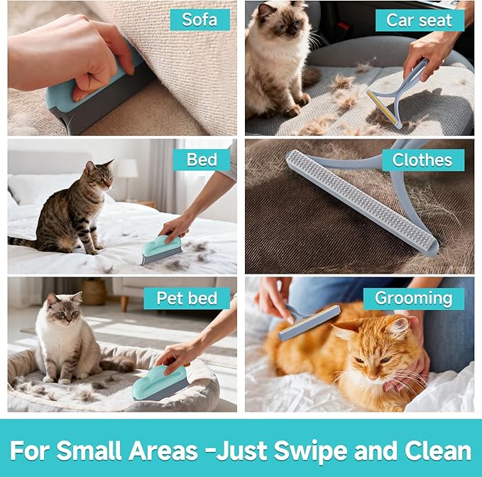 Carpet Rake for Pet Hair Removal Tool, Reusable Pet Hair Remover Broom - Image 5