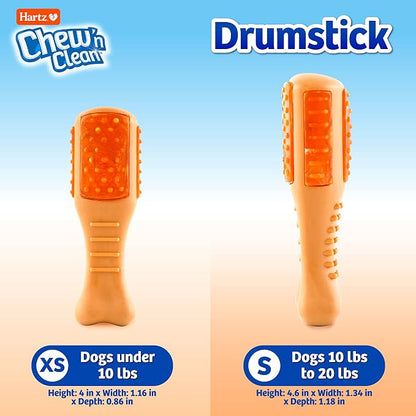 Hartz Chew ‘n Clean Chew Toy and Treat in One Chicken Flavored Drumstick Dog Toy - Image 3