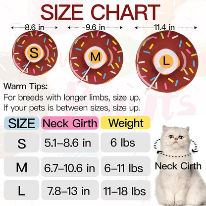 Cat Cone Collar Soft, Cute Cat Donut Collar After Surgery, Adjustable Kitten - Image 2