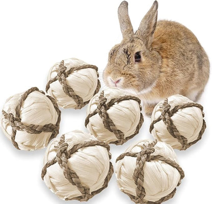 SunGrow Assorted Rabbit & Cat Chew Balls, Teething Activity Toy - Image 2
