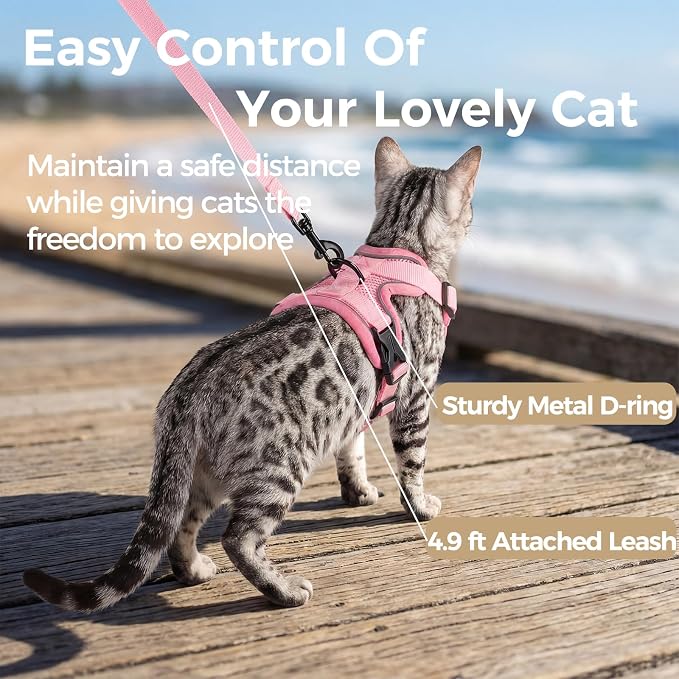 Cat Harness and Leash Set Escape Proof Tactical Medium Kitten Harness Emotional - Image 5