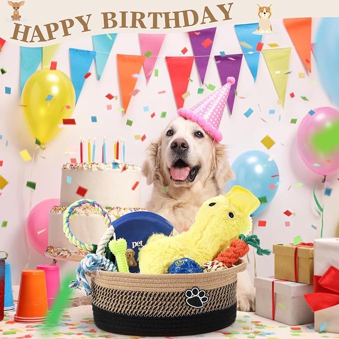 Zopeal Puppy Dog Toy Gift Storage Basket - Image 5