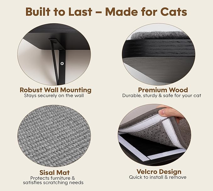 Cat Wall Shelf Window Perch, Cats Bed Hammock - Image 3