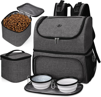 BAGLHER Pet Travel Bag, Double-Layer Pet Supplies Backpack, Pet Travel Backpack by BAGLHER