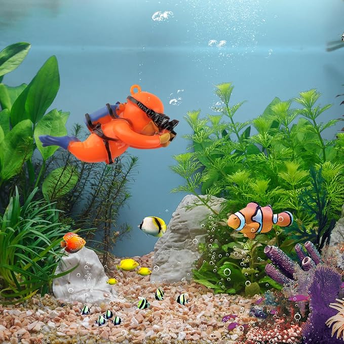 onesimcr Floating Fish Tank Decorations, Aquarium Decorations, Lovely Diver - Image 5
