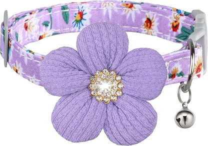 Medium Dog Collar with Flower, Dog Collars by COZIRAE