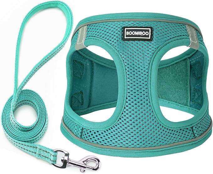 Dog Harness with Leash Set, No Pull Adjustable Reflective Step-in Puppy Pet by BOOMIBOO