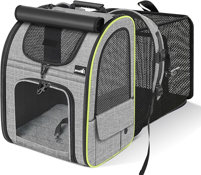 Pecute Cat Backpack Carrier Expandable, Pet Backpack by pecute