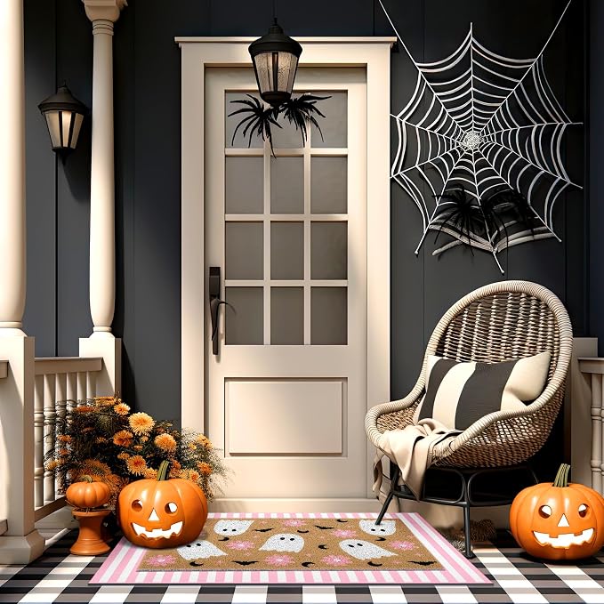 Tinideya 2 Pcs Door Mat Welcome Non Slip Coir Mats Floor Layering Doormats - Image 6