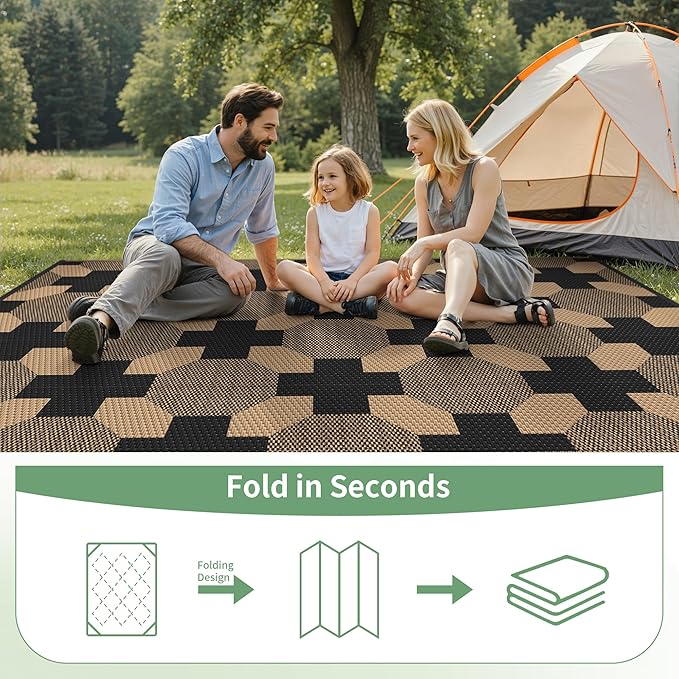 GENIMO Outdoor Rug for Patio Clearance, Lightweight Waterproof RV Camping Mat - Image 6