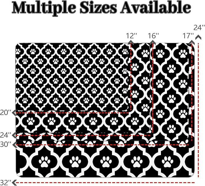 Dog Food Mat 16X24 Inch Pet Feeding Absorbent Mats - Image 4