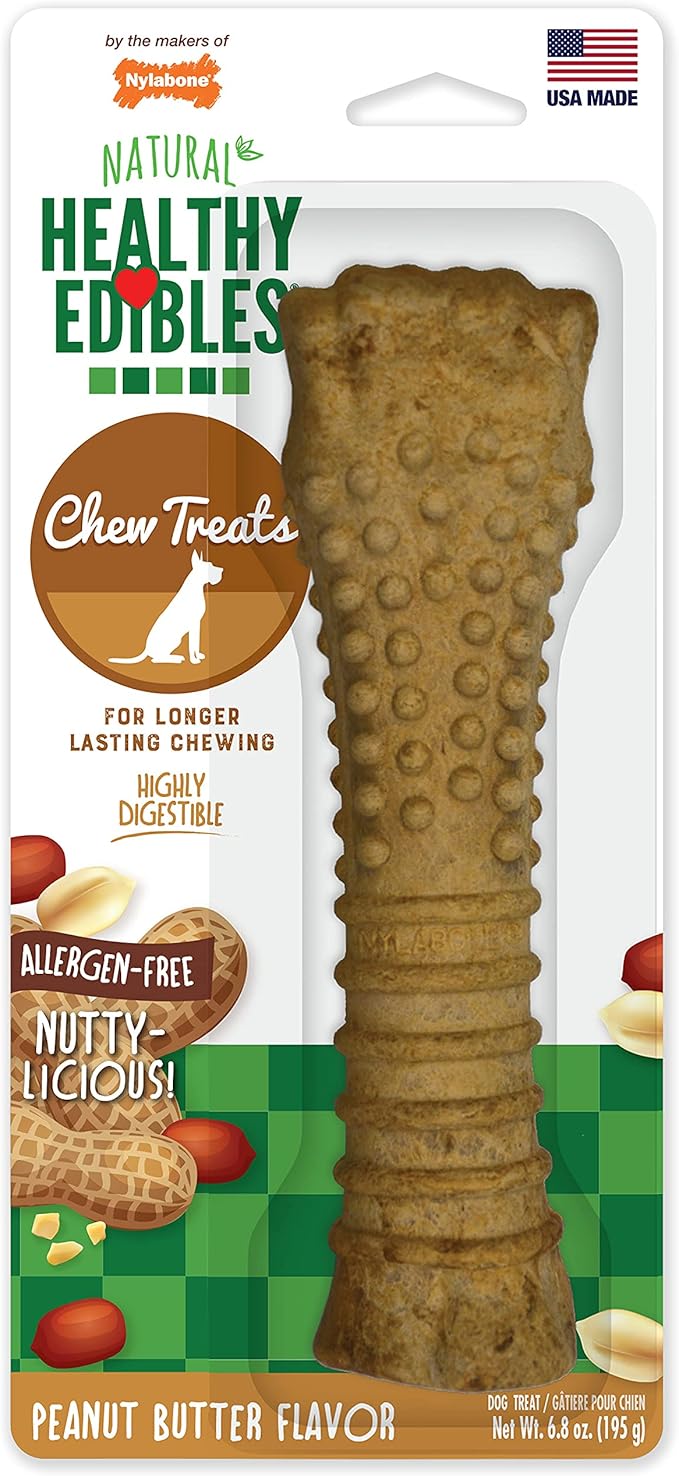 Nylabone Healthy Edibles Natural Dog Chews, Long Lasting Bones by Nylabone