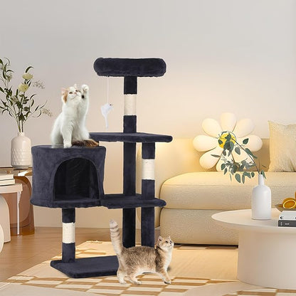 FDW | 36" Cat Tree Tower | Dark Gray | Multi-Level Indoor Activity Center - Image 2
