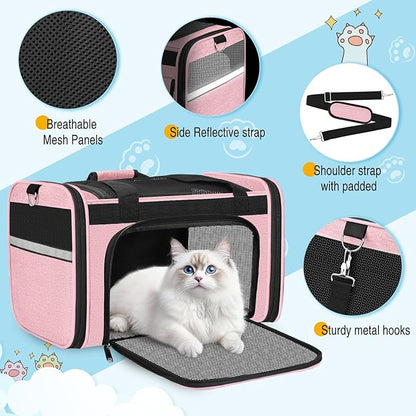 HUANLANG Soft-Sided Cat Carrier Airline Approved, Dog Carriers - Image 3
