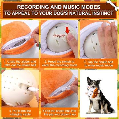 BABORUI Interactive Dog Toys Bunny, Jumping Squeaky Easter Dog Toys - Image 6