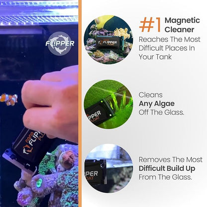 FLIPPER Nano Magnetic Aquarium Cleaner, 2 in 1 Flip Scrubber and Scraper - Image 5