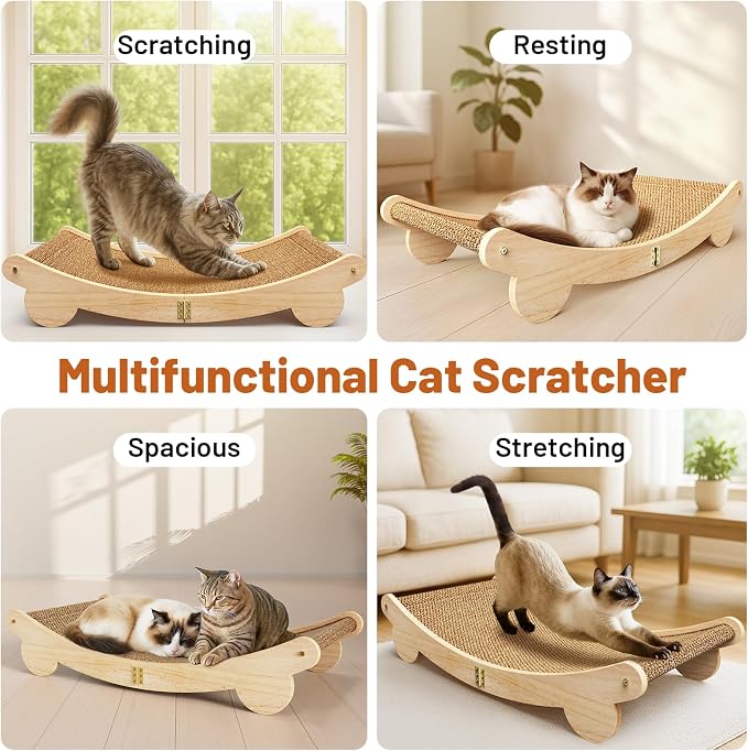 Ordora Extra Large Cat Scratcher: 31.5 inch Cat Scratch Pad&Bed Lounge - Image 3