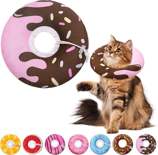 Cat Cone Collar Soft, Adjustable Cat Recovery Collar Kitten Cones to Stop by Seyezo