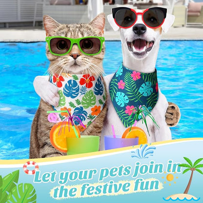 Weewooday 50 Pcs Hawaiian Dog Bandanas Bulk - Image 7