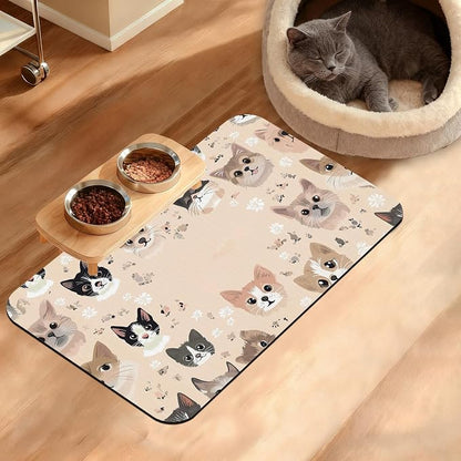 Pet Feeding Mat, Pet Photo Absorbent Dog Cat Food Mat Dog Mat by Unknown
