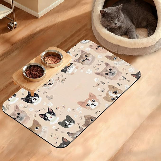 Pet Feeding Mat, Pet Photo Absorbent Dog Cat Food Mat Dog Mat by Unknown