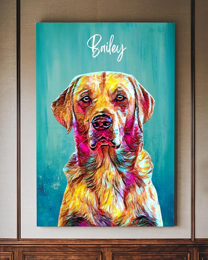 Julyly POD Custom Dog Portrait, Personalized Canvas Wall Art - Image 4