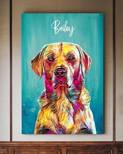 Julyly POD Custom Dog Portrait, Personalized Canvas Wall Art - Image 4