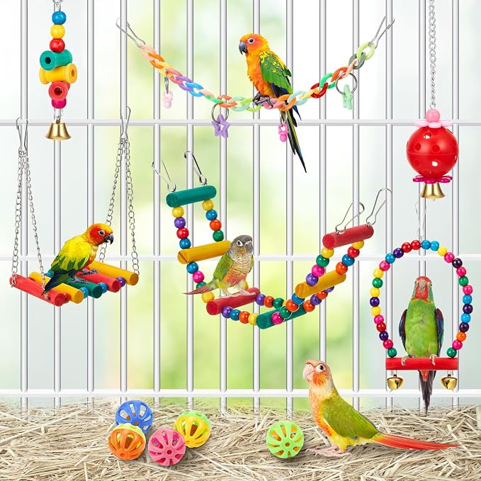 12 Pcs Parakeet Cockatiel Bird Toys, Bird Toys - Image 3