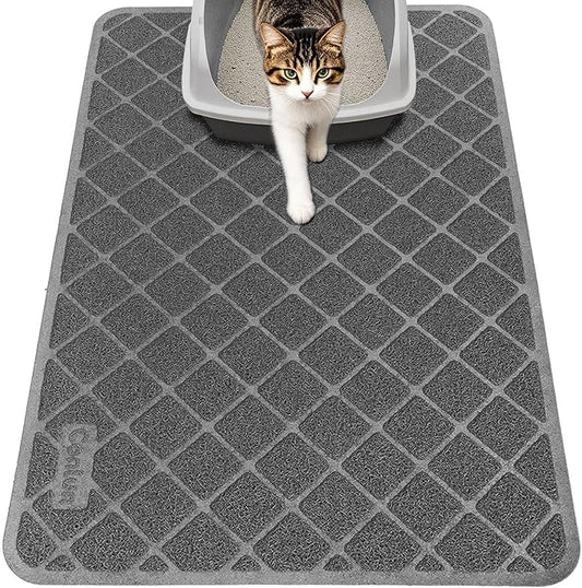 Cat Litter Mat Litter Trapping Mat, Less Waste Cat Litter Box Mat, Soft on by Conlun