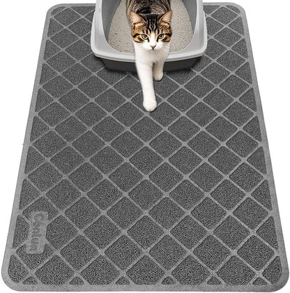 Cat Litter Mat Litter Trapping Mat, Less Waste Cat Litter Box Mat, Soft on by Conlun