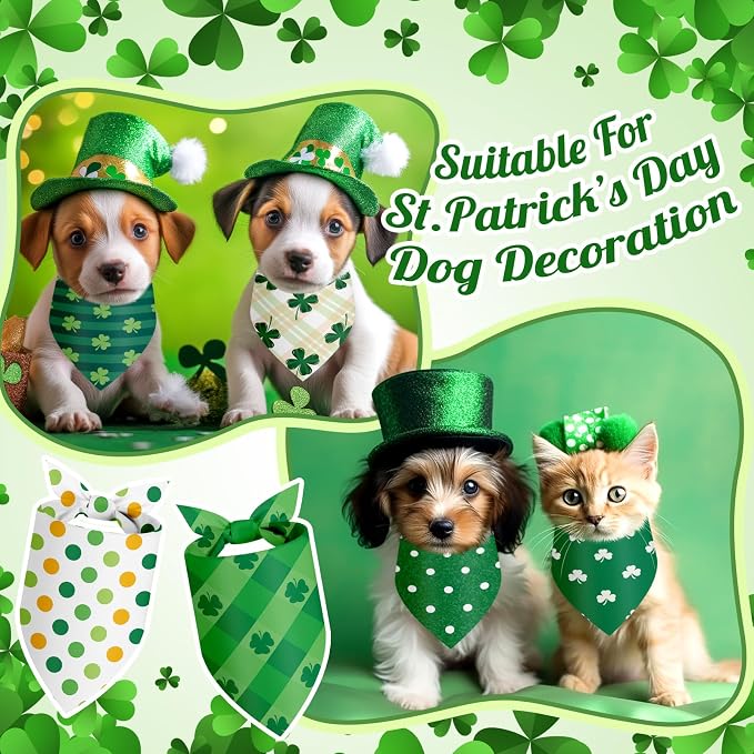 Weewooday 50 Pcs St Patricks Day Bandanas Bulk - Image 2