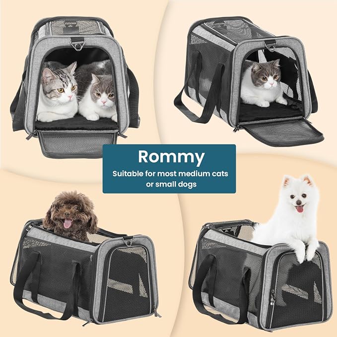 Petsfit Cat Carrier Dog Carriers Airline Approved, 3 Carrying Ways, Lightweight - Image 8