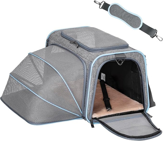 Petsfit Expandable Cat Carrier Dog Carriers, Airline Approved Soft-Sided by Petsfit