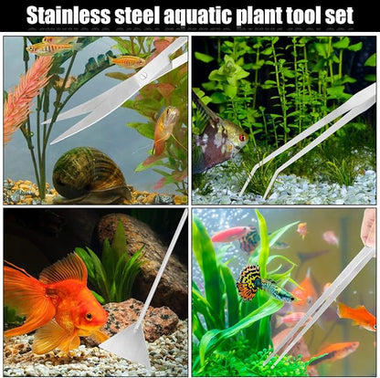 Aquarium Aquascaping Tool Stainless Steel Aquascape Tools Kit 4 in 1 Anti-Rust - Image 8