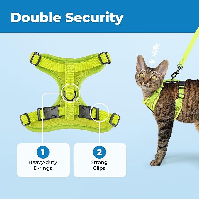 Voyager Escape-Proof Step-in Lock Cat Harness & 5ft Neoprene-Handle Leash Set - Image 5
