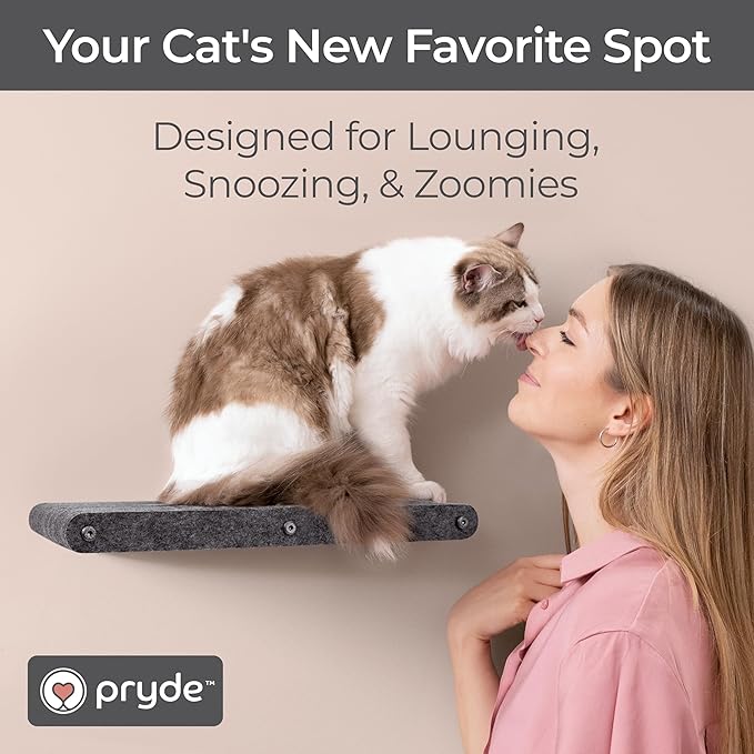 Wall Mounted Cat Perch Long Shelf by Pryde Pets - Image 5