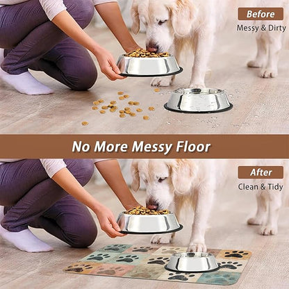 Cute Cat Paw Print Dog Food Mat - Image 5