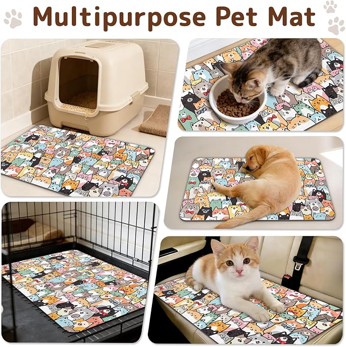 Dog Food Mat for Bowls, Absorbent Quick Dry Dog Cat Mats for Food and Water - Image 7