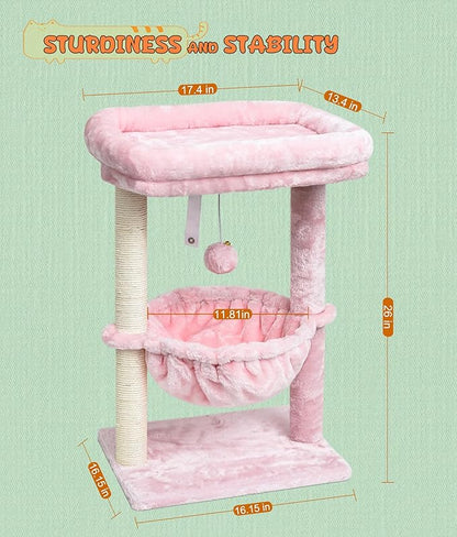 SYANDLVY Small Cat Tree for Indoor Cats, Activity Cat Tower - Image 2